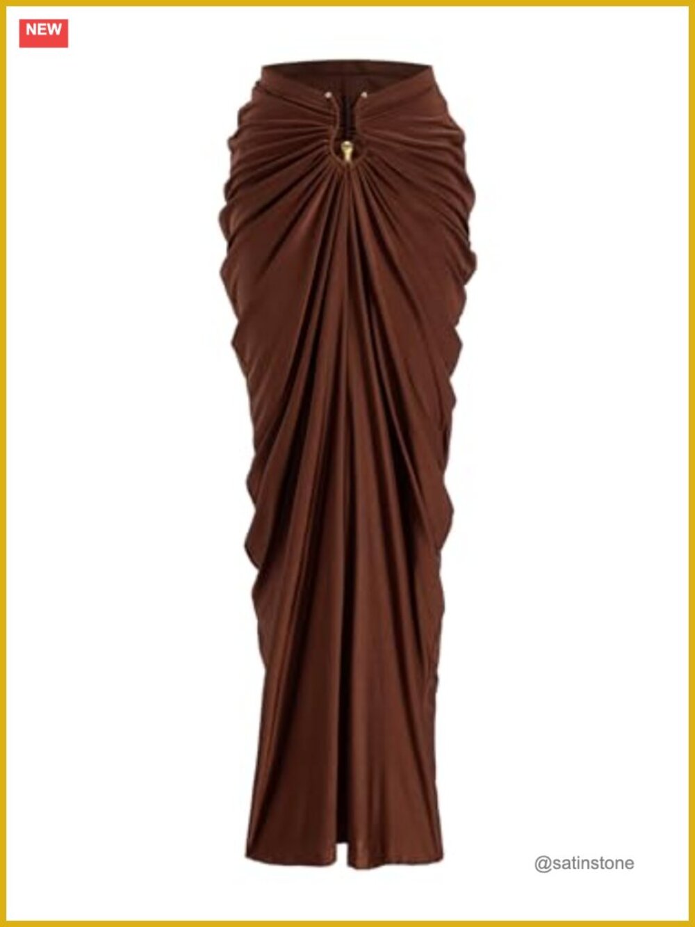 Ruched Bodycon Pencil Skirt High Waisted Maxi Formal Party